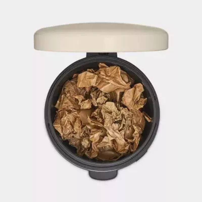 Balde do lixo redondo bege Brabantia NewIcon 20 L