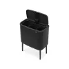 Balde do lixo Brabantia 316067 33L retangular aço inoxidável preto