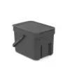 Balde de lixo Brabantia 109720 6L retangular cinzento