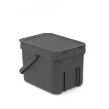 Balde de lixo Brabantia 109720 6L retangular cinzento