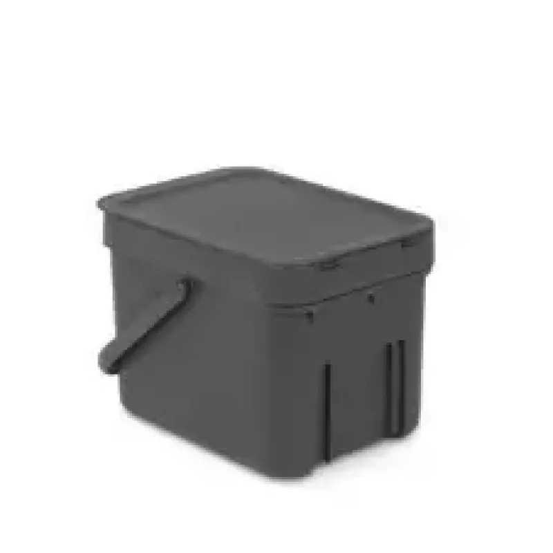 Balde de lixo Brabantia 109720 6L retangular cinzento