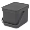 Balde de lixo Brabantia 109720 6L retangular cinzento