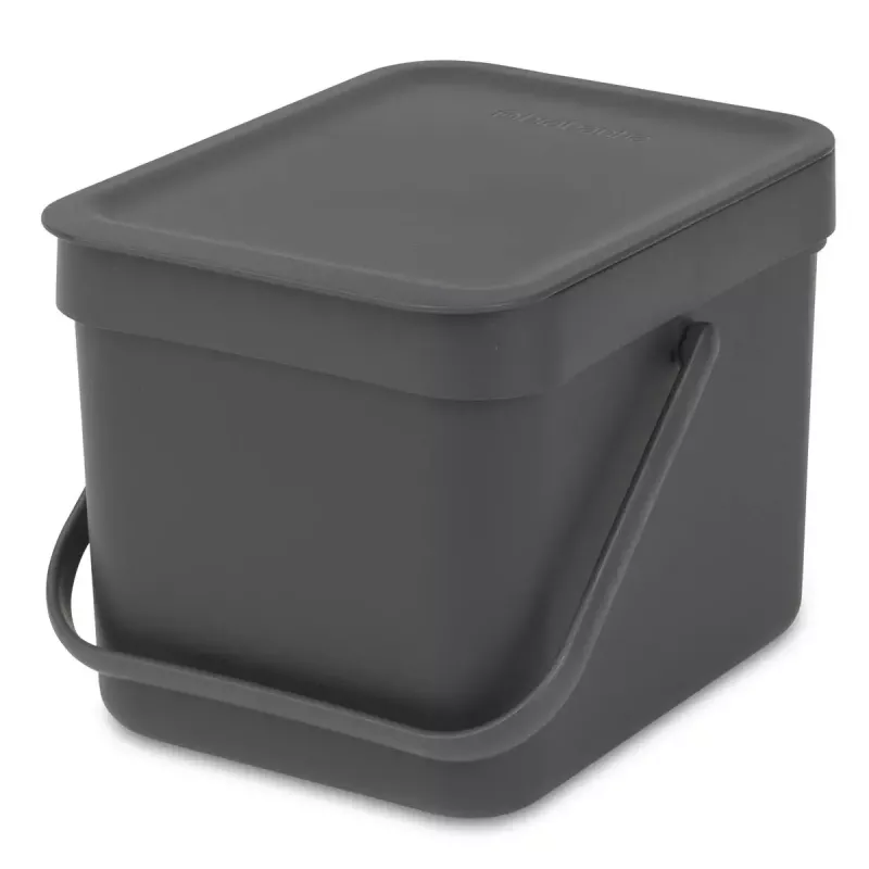 Balde de lixo Brabantia 109720 6L retangular cinzento