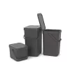 Balde de lixo Brabantia 109720 6L retangular cinzento