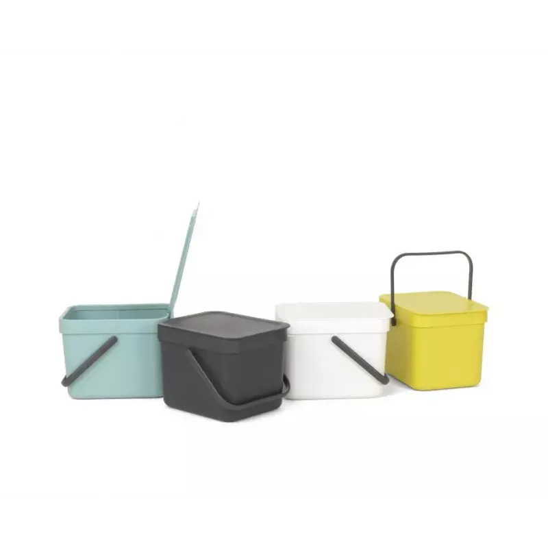 Balde de lixo Brabantia 109720 6L retangular cinzento