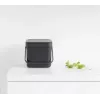 Balde de lixo Brabantia 109720 6L retangular cinzento