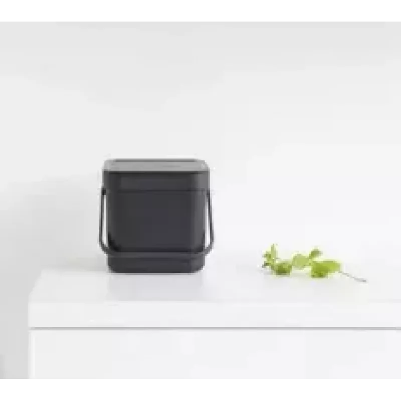 Balde de lixo Brabantia 109720 6L retangular cinzento