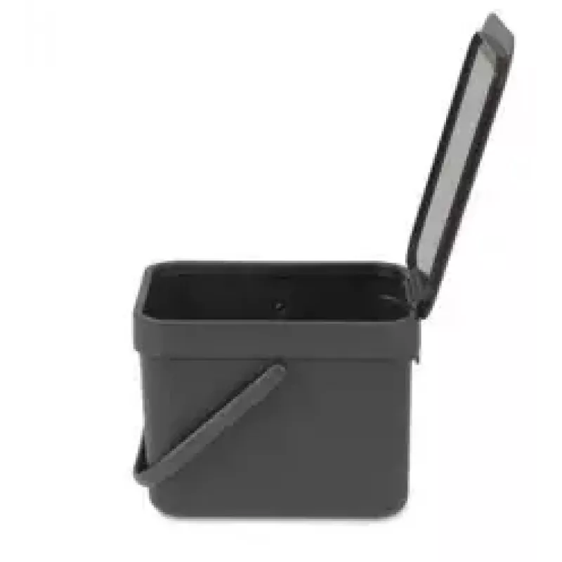 Balde de lixo Brabantia 109720 6L retangular cinzento
