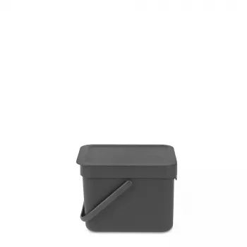 Balde de lixo Brabantia 109720 6L retangular cinzento