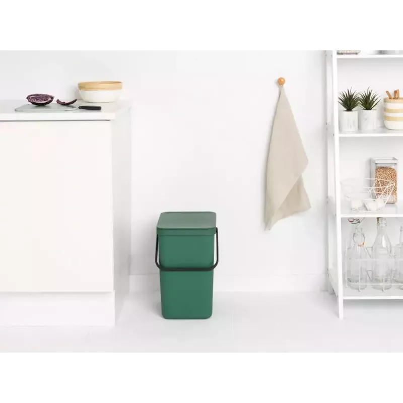 Balde de lixo Brabantia 129964 25 L retangular plástico verde