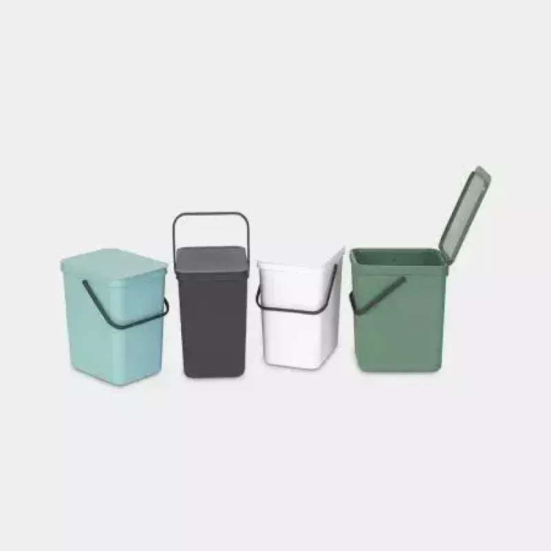 Balde de lixo Brabantia 129940 25 L retangular plástico cinzento