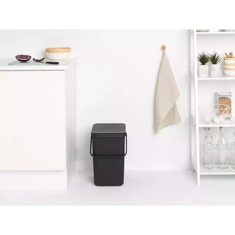 Balde de lixo Brabantia 129940 25 L retangular plástico cinzento