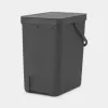 Balde de lixo Brabantia 129940 25 L retangular plástico cinzento