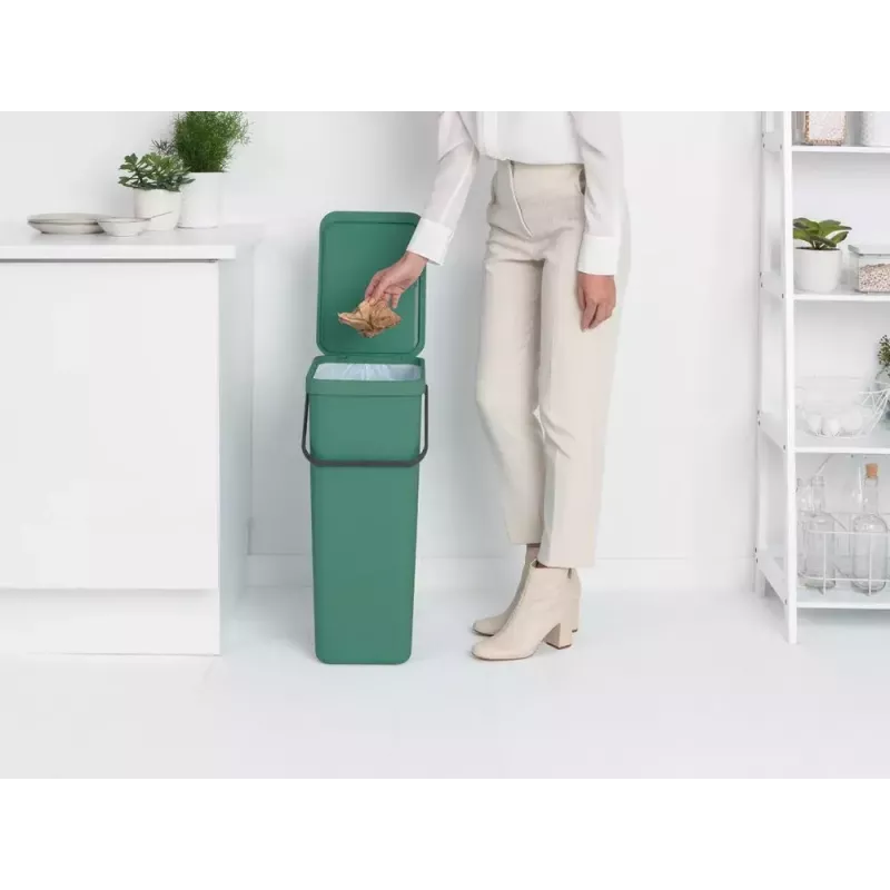 Brabantia Sort & Go 40 L retangular verde