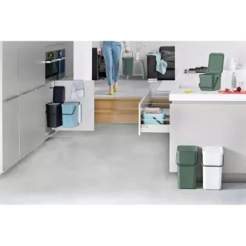Balde de lixo Brabantia Sort & Go 3 L verde largura 188 mm profundidade 139 mm altura 181 mm