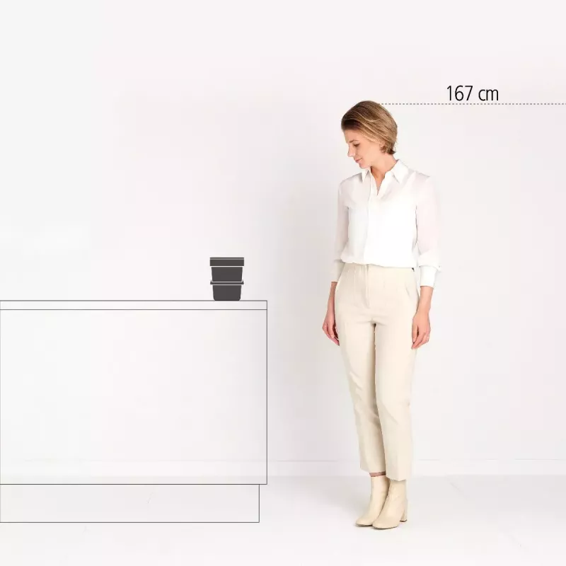 Balde de lixo Brabantia Sort & Go 3 L verde largura 188 mm profundidade 139 mm altura 181 mm