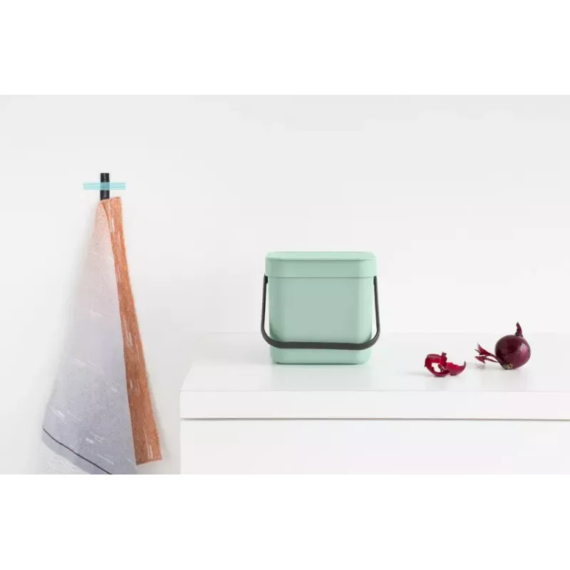Balde de lixo Brabantia Sort & Go 3 L verde largura 188 mm profundidade 139 mm altura 181 mm