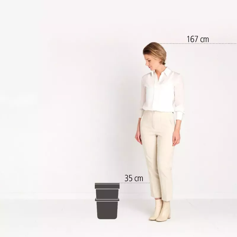 Balde de lixo BRABANTIA Sort & Go 12 L 1 cesto verde 200×249×351 mm