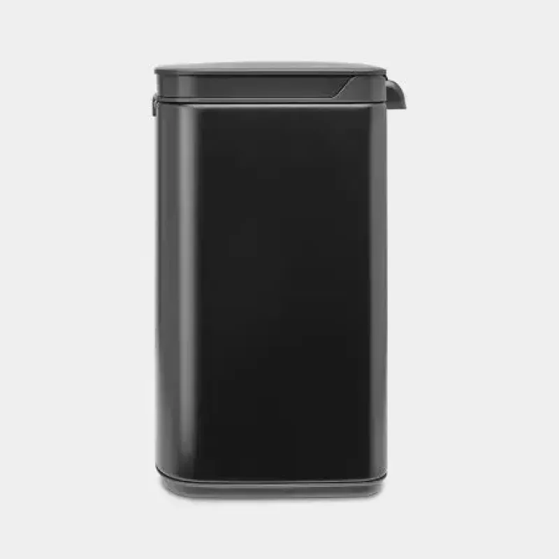 Balde de lixo Brabantia Bo 4 L retangular, caixa em aço, preto, 200×172×272 mm