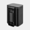 Balde de lixo Brabantia Bo 4 L retangular, caixa em aço, preto, 200×172×272 mm