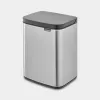 Balde de lixo Brabantia Bo 4 L retangular aço preto 22 28 49