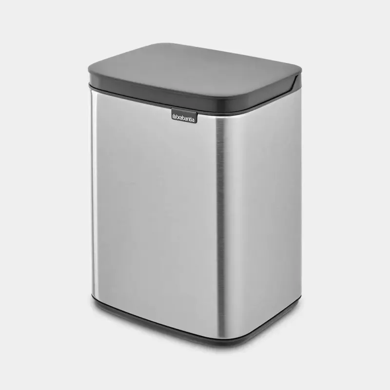 Balde de lixo Brabantia Bo 4 L retangular aço preto 22 28 49