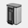 Balde de lixo Brabantia Bo 4 L retangular aço preto 22 28 49