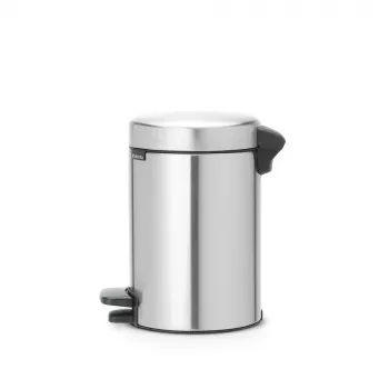 Balde de lixo com pedal Brabantia newIcon redondo aço inoxidável escovado