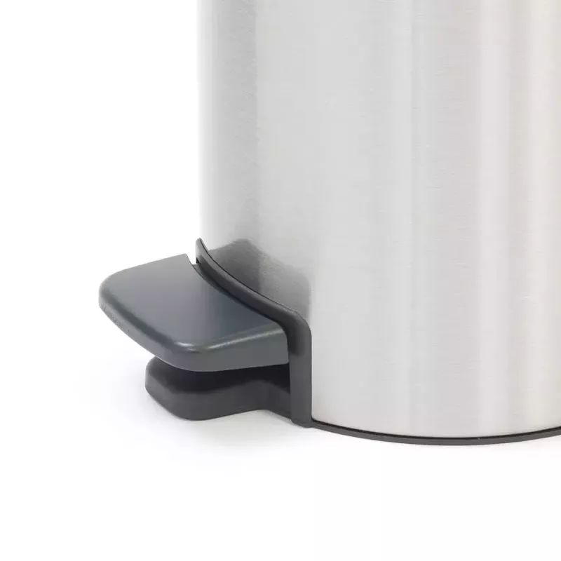 Balde de lixo com pedal Brabantia newIcon redondo aço inoxidável escovado
