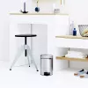 Balde de lixo com pedal Brabantia newIcon redondo aço inoxidável escovado