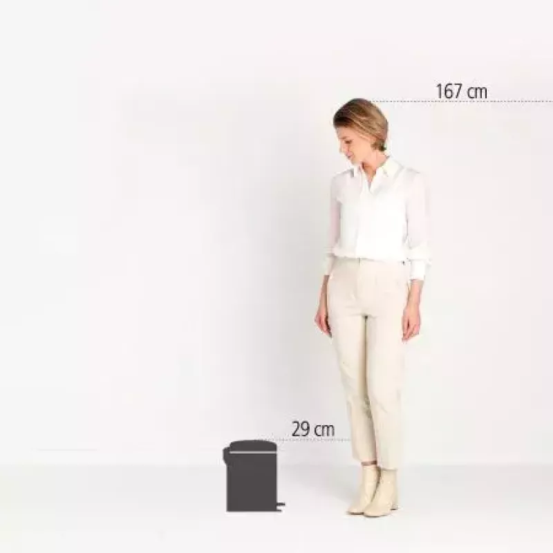 Brabantia NewIcon 5 L balde de lixo redondo bege
