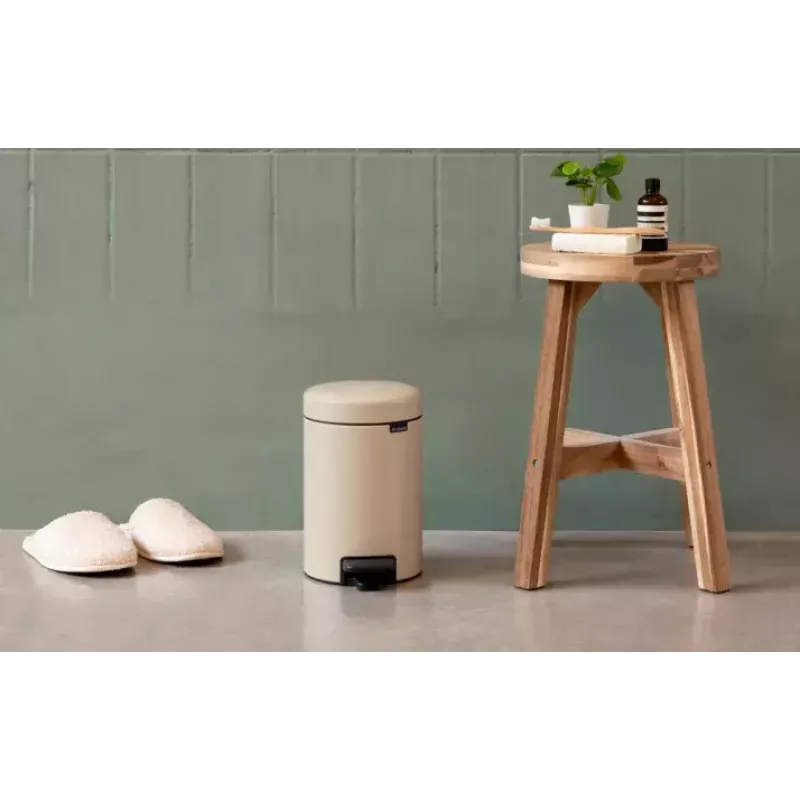Brabantia NewIcon 5 L balde de lixo redondo bege