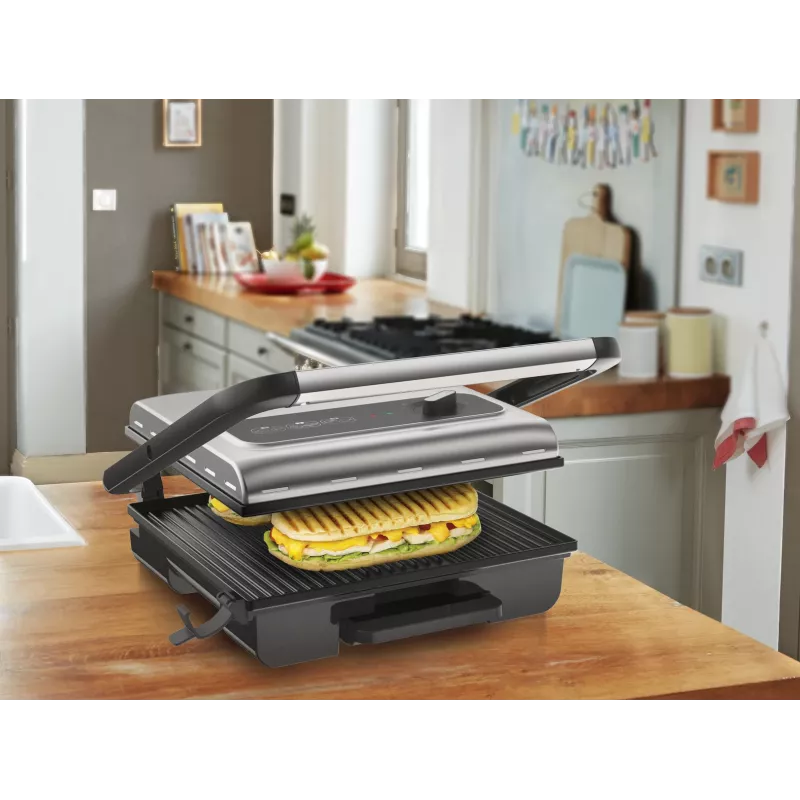 Grelhador de contacto Tefal Inicio GC242D 2000W preto aço inoxidável