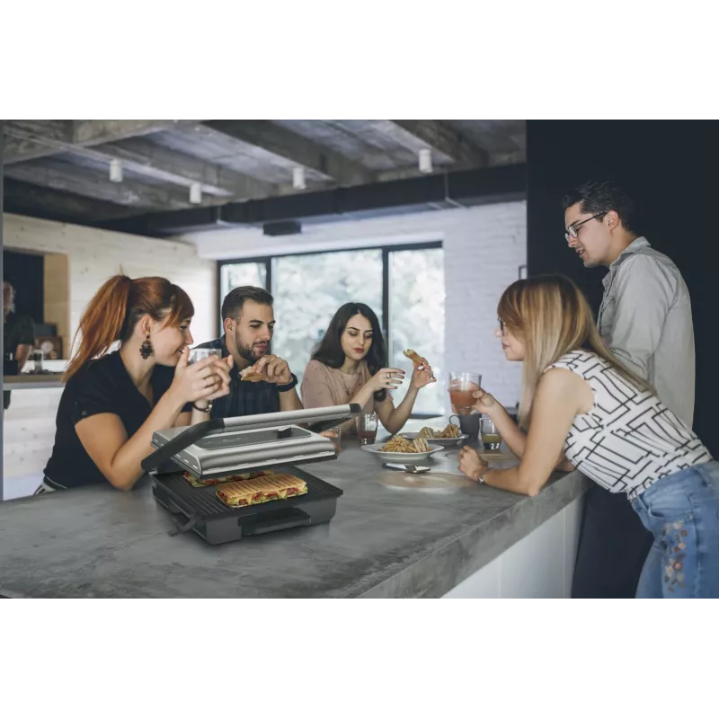 Grelhador de contacto Tefal Inicio GC242D 2000W preto aço inoxidável