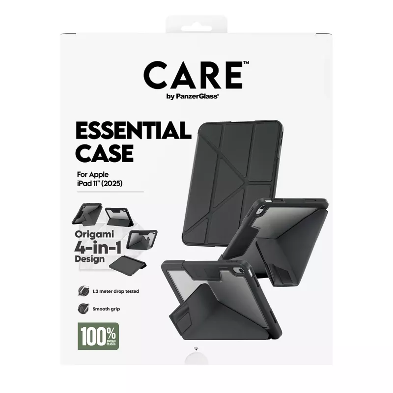 Capa para tablet PanzerGlass TPU Essential Case para iPad 11 (2025) – preto
