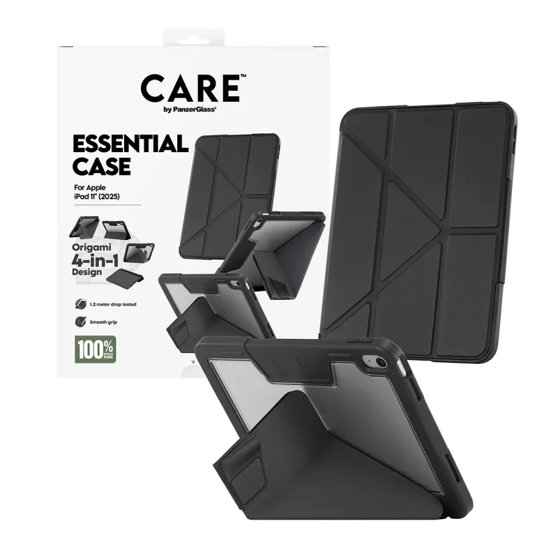 Capa para tablet PanzerGlass TPU Essential Case para iPad 11 (2025) – preto