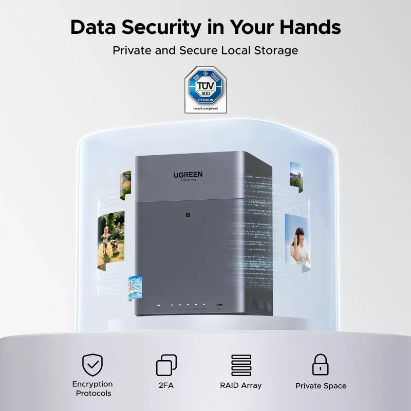 UGREEN NAS DH4300 Plus 4 baías 120TB com 2.5GbE e USB-C