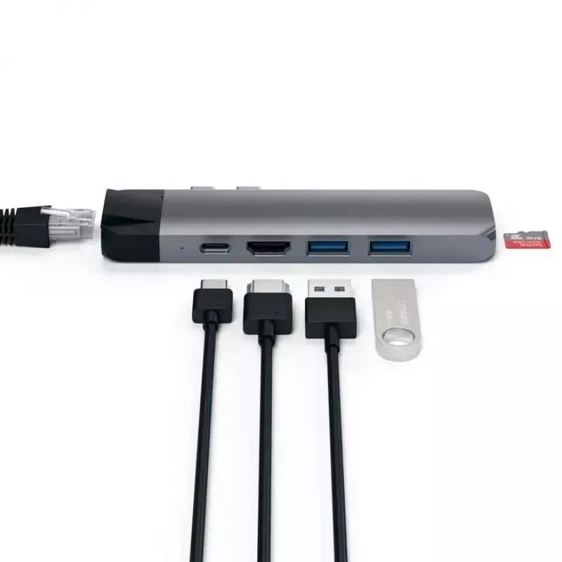 Satechi Type-C Pro Hub, HDMI 4K com Ethernet, space gray (ST-TCPHEM)