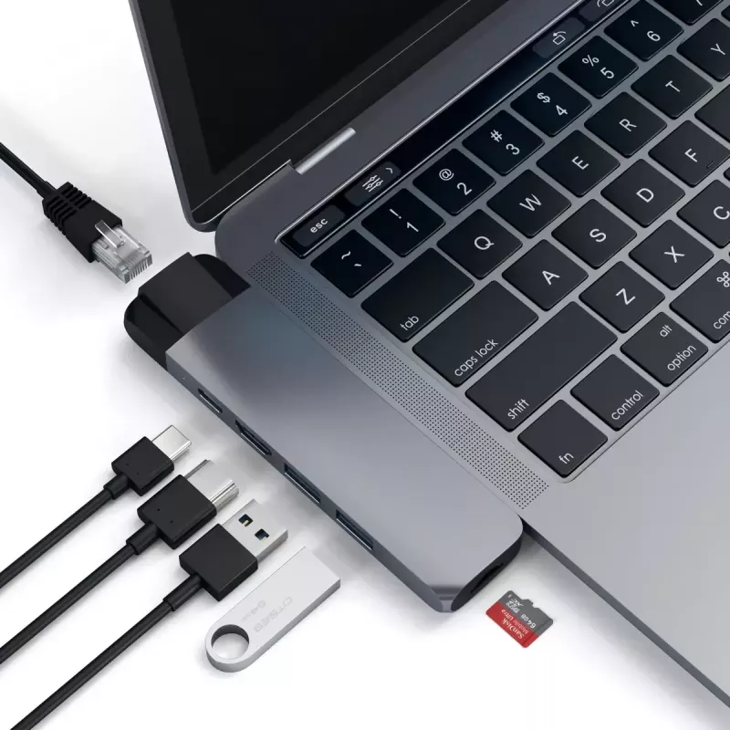 Satechi Type-C Pro Hub, HDMI 4K com Ethernet, space gray (ST-TCPHEM)
