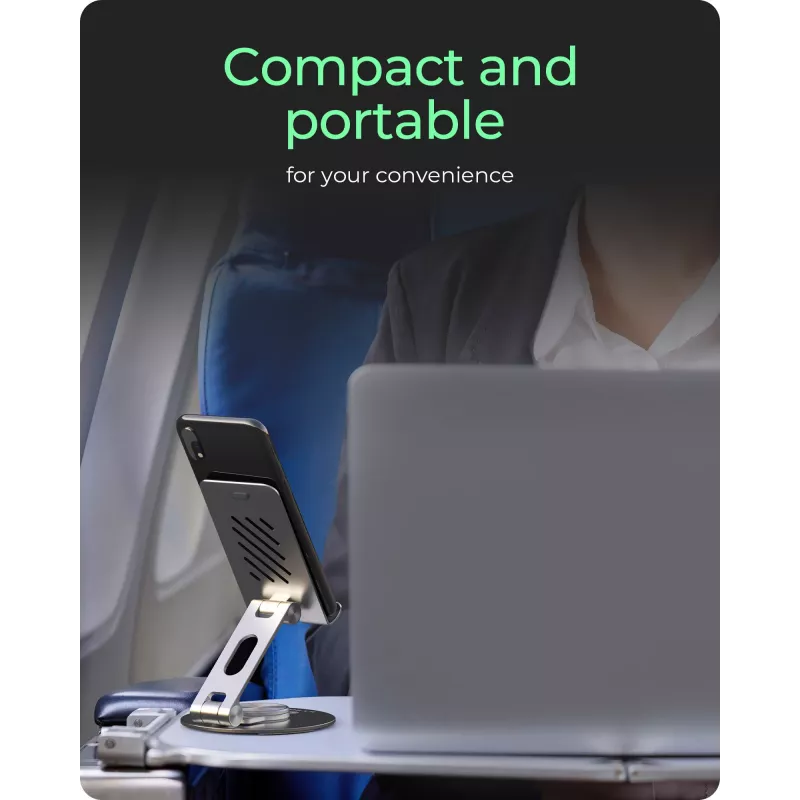 Suporte para smartphone e tablet icybox IB-TH201-R — suporte rotativo 360° para telefones e tablets