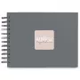 Hama 00009839 Fine Art álbum de fotos de espiral 24x17, 50 páginas pretas, Stone Grey