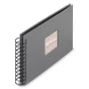 Hama 00009839 Fine Art álbum de fotos de espiral 24x17, 50 páginas pretas, Stone Grey
