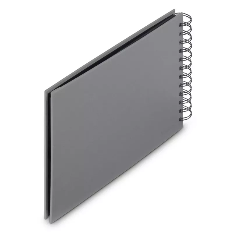 Hama 00009839 Fine Art álbum de fotos de espiral 24x17, 50 páginas pretas, Stone Grey
