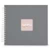 Hama 00009837 Fine Art álbum de fotografias de espiral 28x24, 50 páginas brancas, cinzento pedra