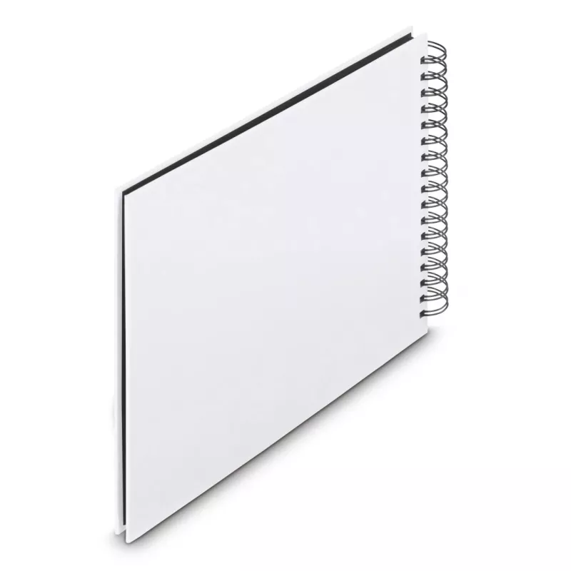Hama 00009846 Fine Art álbum de fotografias de espiral 28x24, 50 páginas pretas, branco