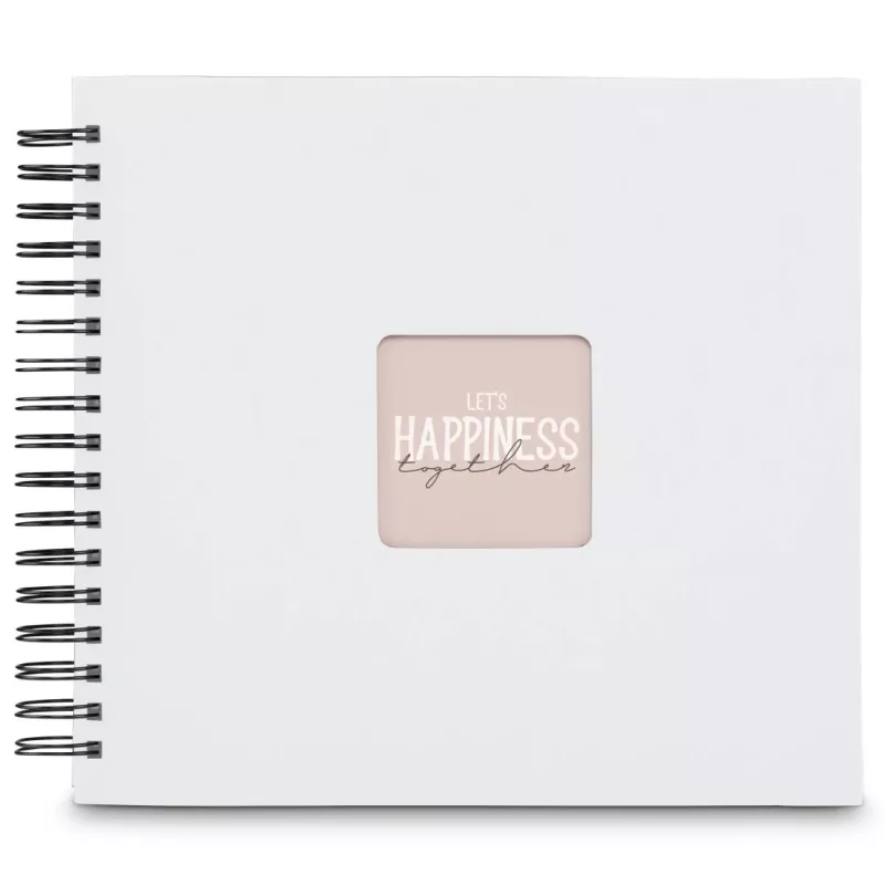 Hama 00009846 Fine Art álbum de fotografias de espiral 28x24, 50 páginas pretas, branco
