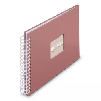Álbum de fotografias Hama 00009855 terracota 50 folhas 10 x 15 encadernação em espiral