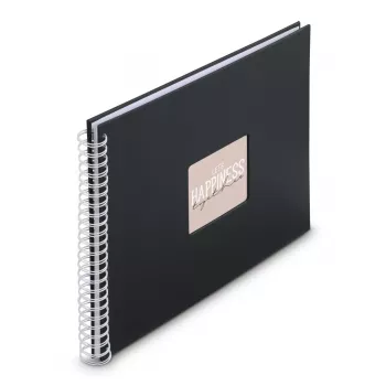 Álbum de fotografias Hama Fine Art preto 300 folhas 10 x 15 cm encadernação em espiral