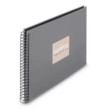 Álbum de fotografias Hama 00009841 cinzento 50 folhas encadernação em espiral