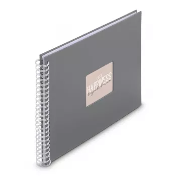 Álbum de fotografias Hama Fine Art cinzento 300 folhas 10 x 15 cm encadernação em espiral